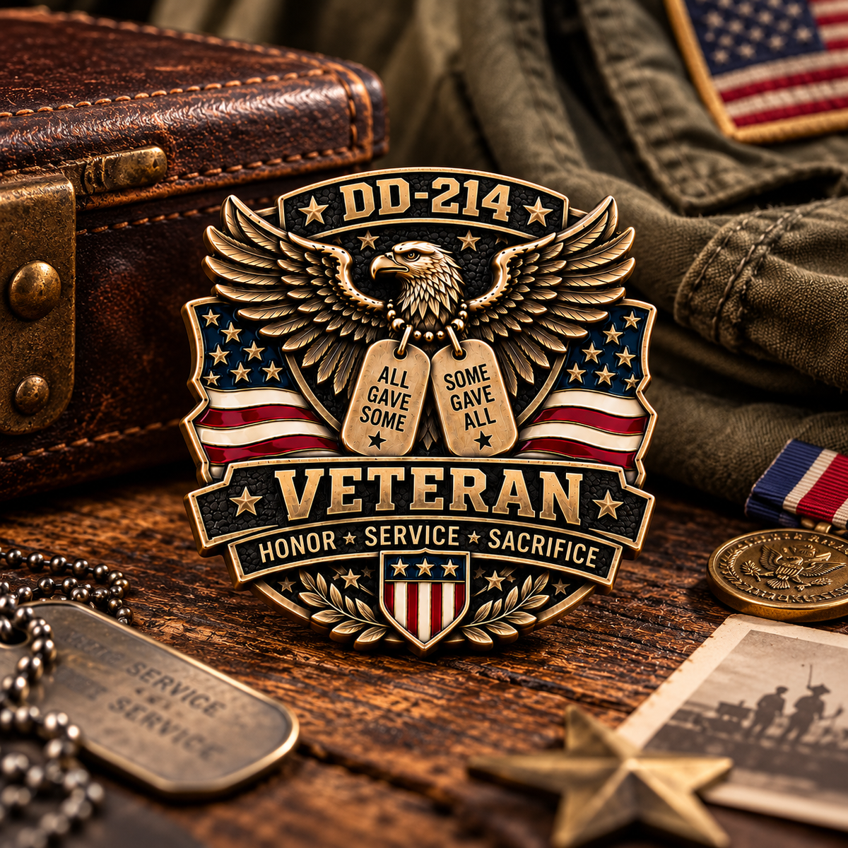 Veterans Day Honor Pin presented as a gift