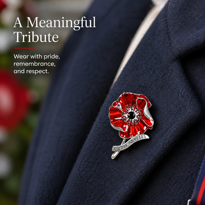 VE Day 80 Poppy Brooch | Limited Edition Anniversary Keepsake