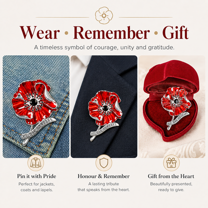 VE Day 80 Poppy Brooch | Limited Edition Anniversary Keepsake