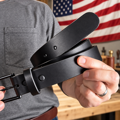 🔥 100% Handmade Full-Grain Buffalo Leather Belt – Built to Last