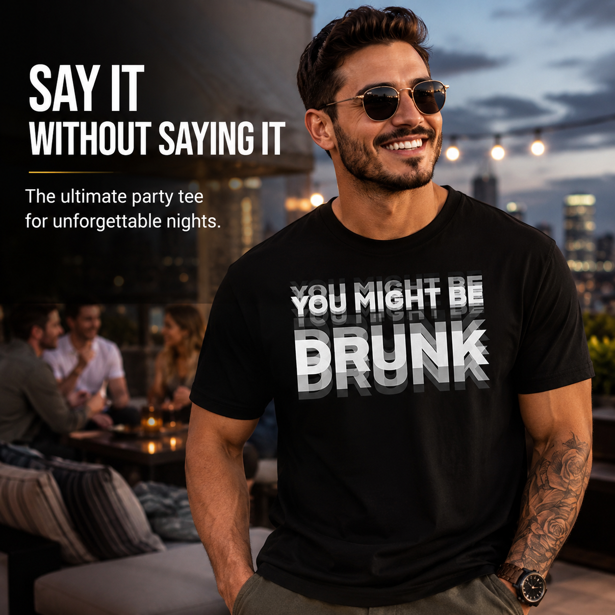 You Might Be Drunk Graphic T-Shirt – Funny Party Statement Tee for Men & Women