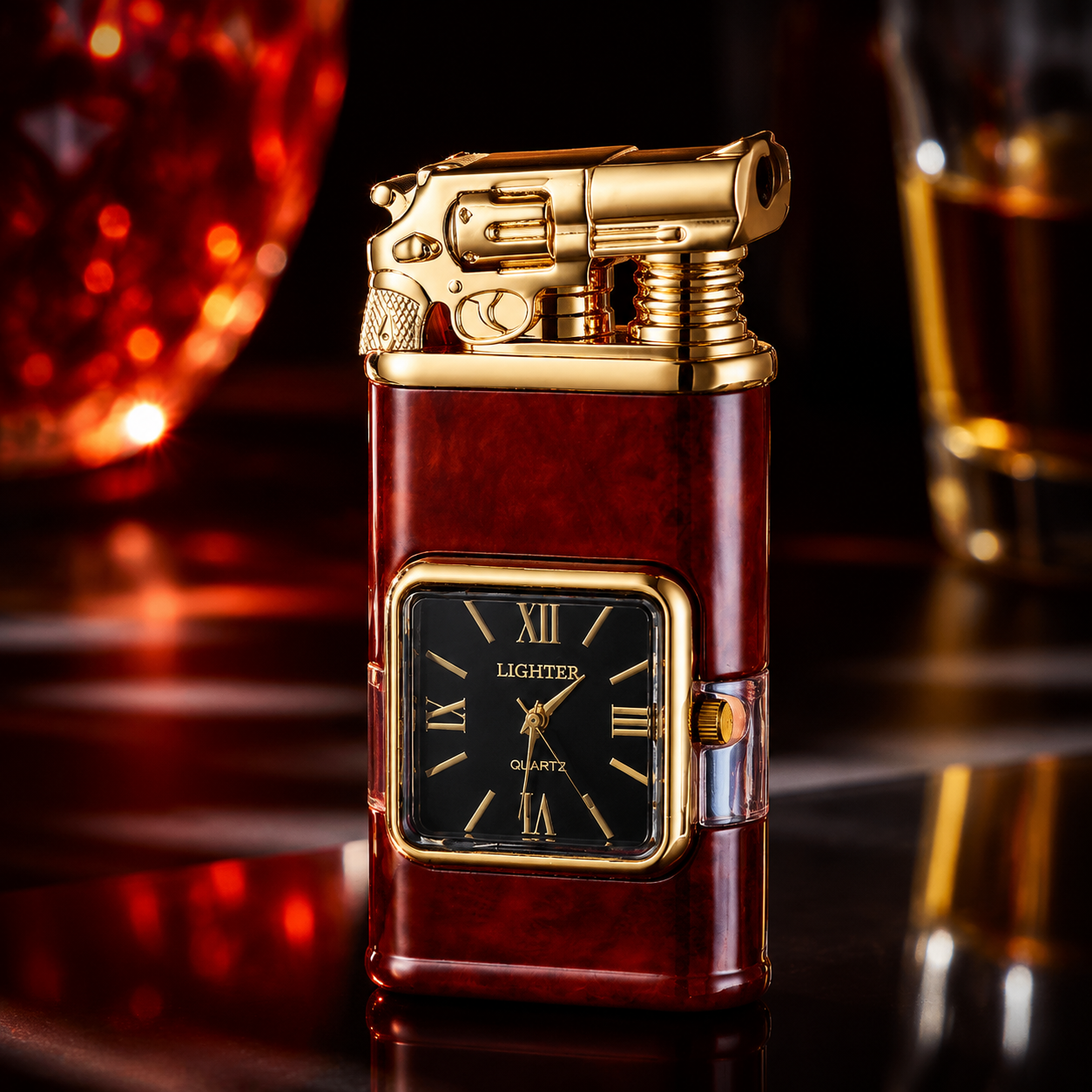 Vintage Watch Bezel Windproof Jet Flame Lighter