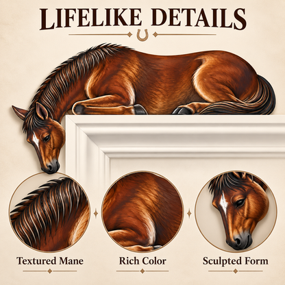 Wooden Horse Door Topper