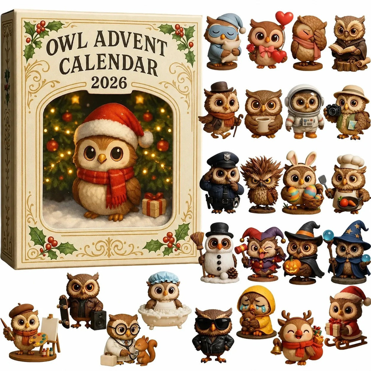 Owl Advent Calendar 2026 🎁 24 Gifts Inside!