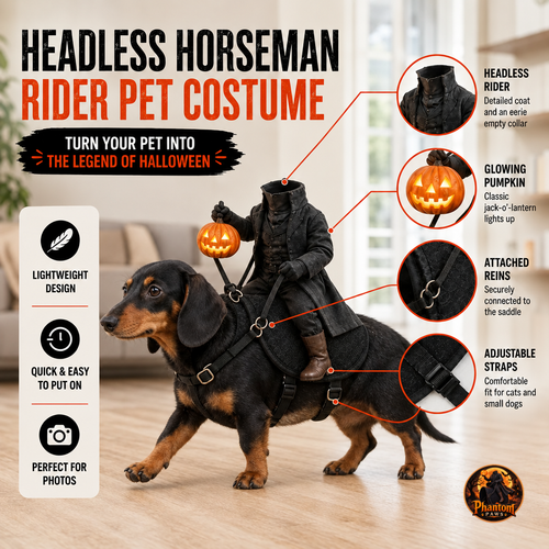 PhantomPaws Headless Horseman Pet Costume