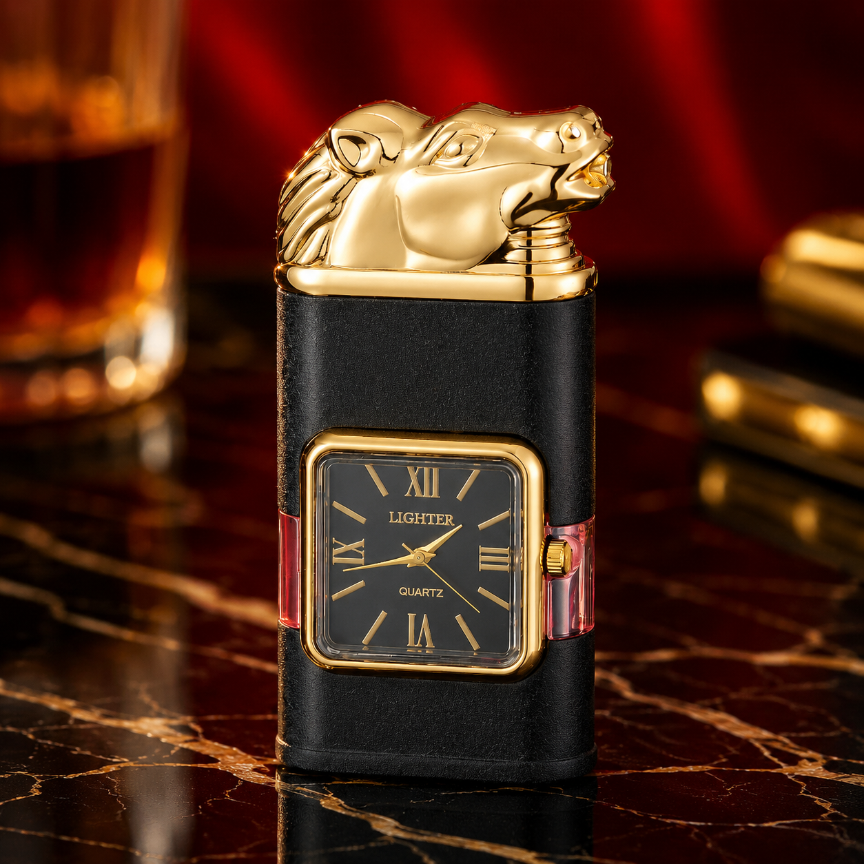 Vintage Watch Bezel Windproof Jet Flame Lighter