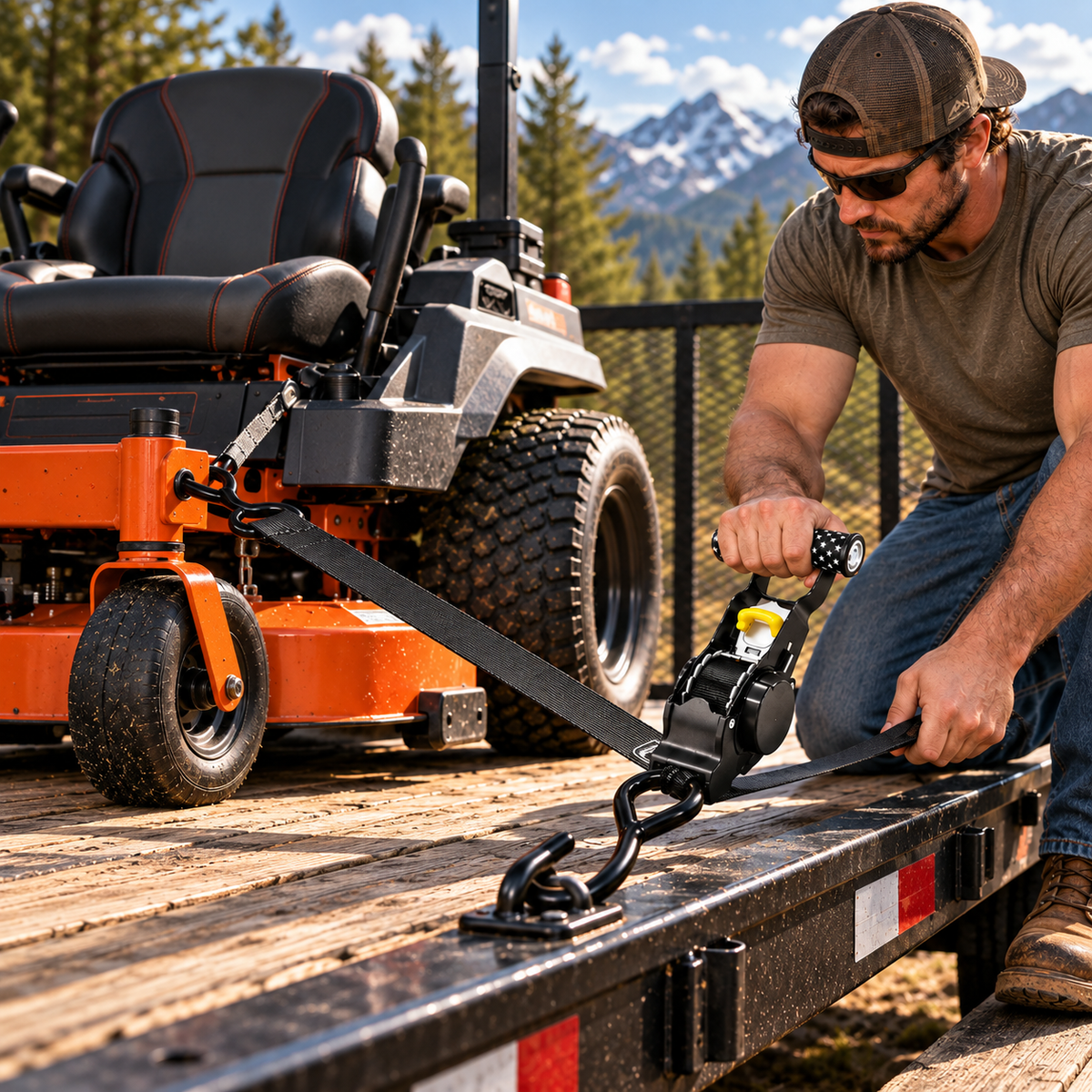 Upgraded Version: Heavy Duty Retractable Ratchet Straps