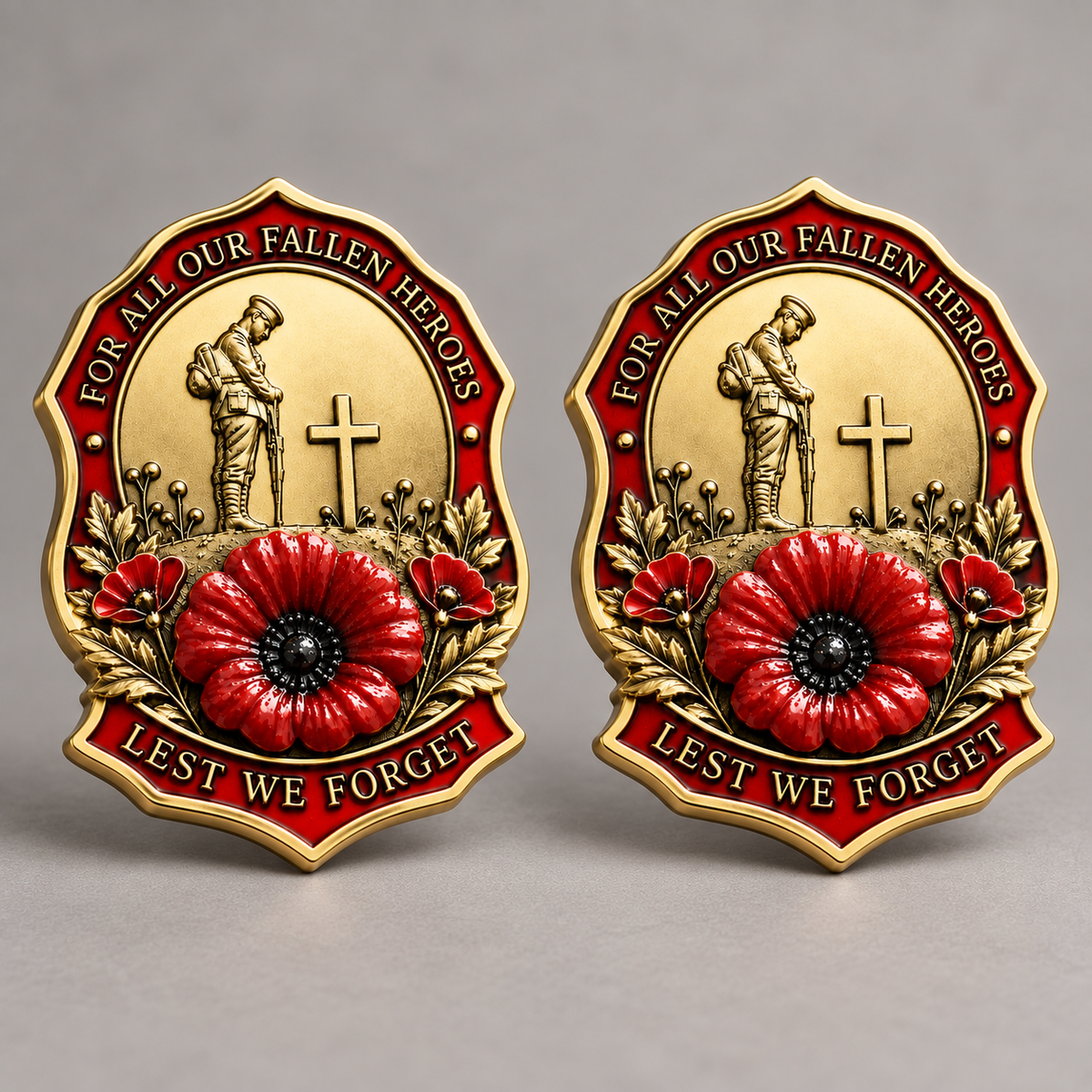 Limited Edition Red Poppy Remembrance Brooch – For All Our Fallen Heroes
