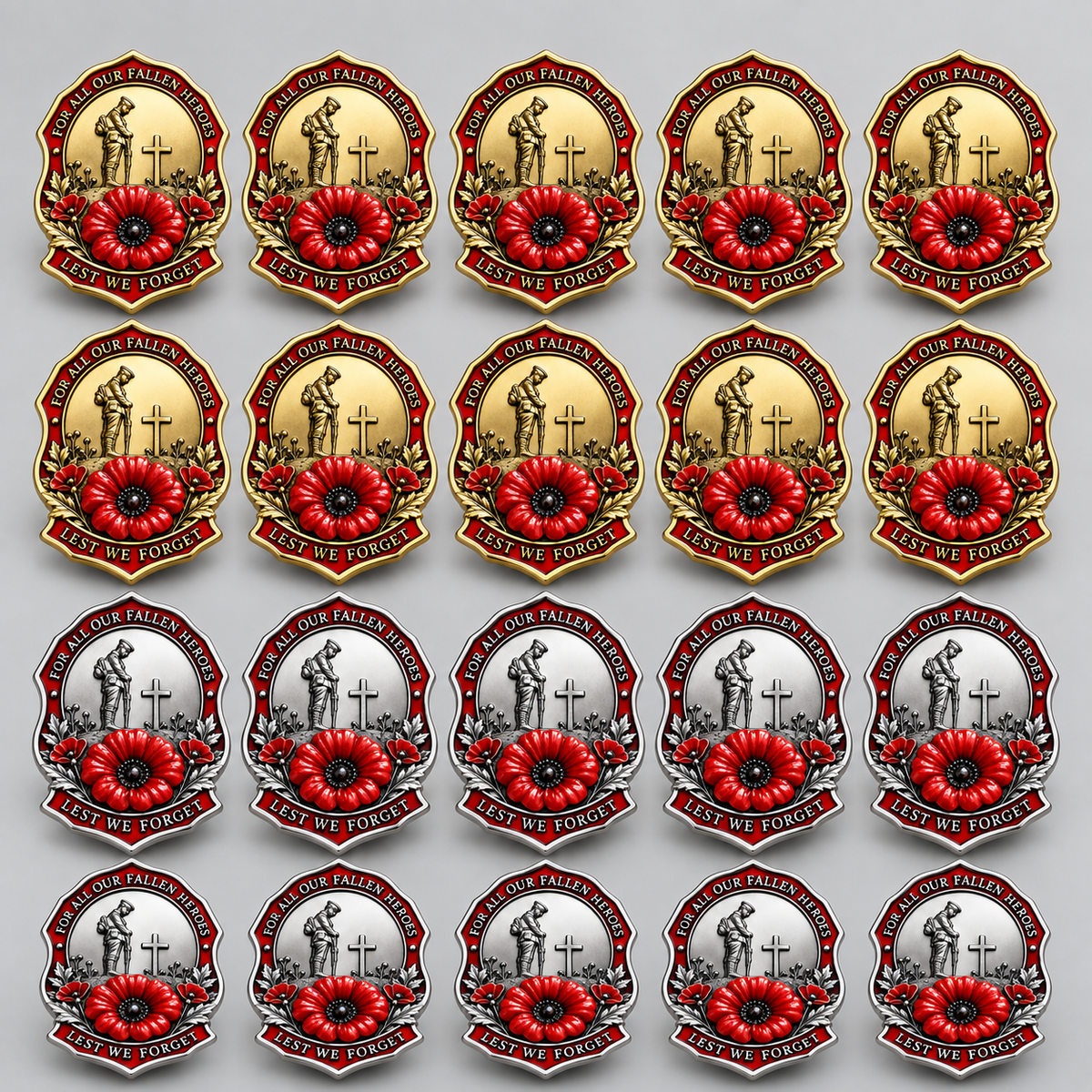 Limited Edition Red Poppy Remembrance Brooch – For All Our Fallen Heroes