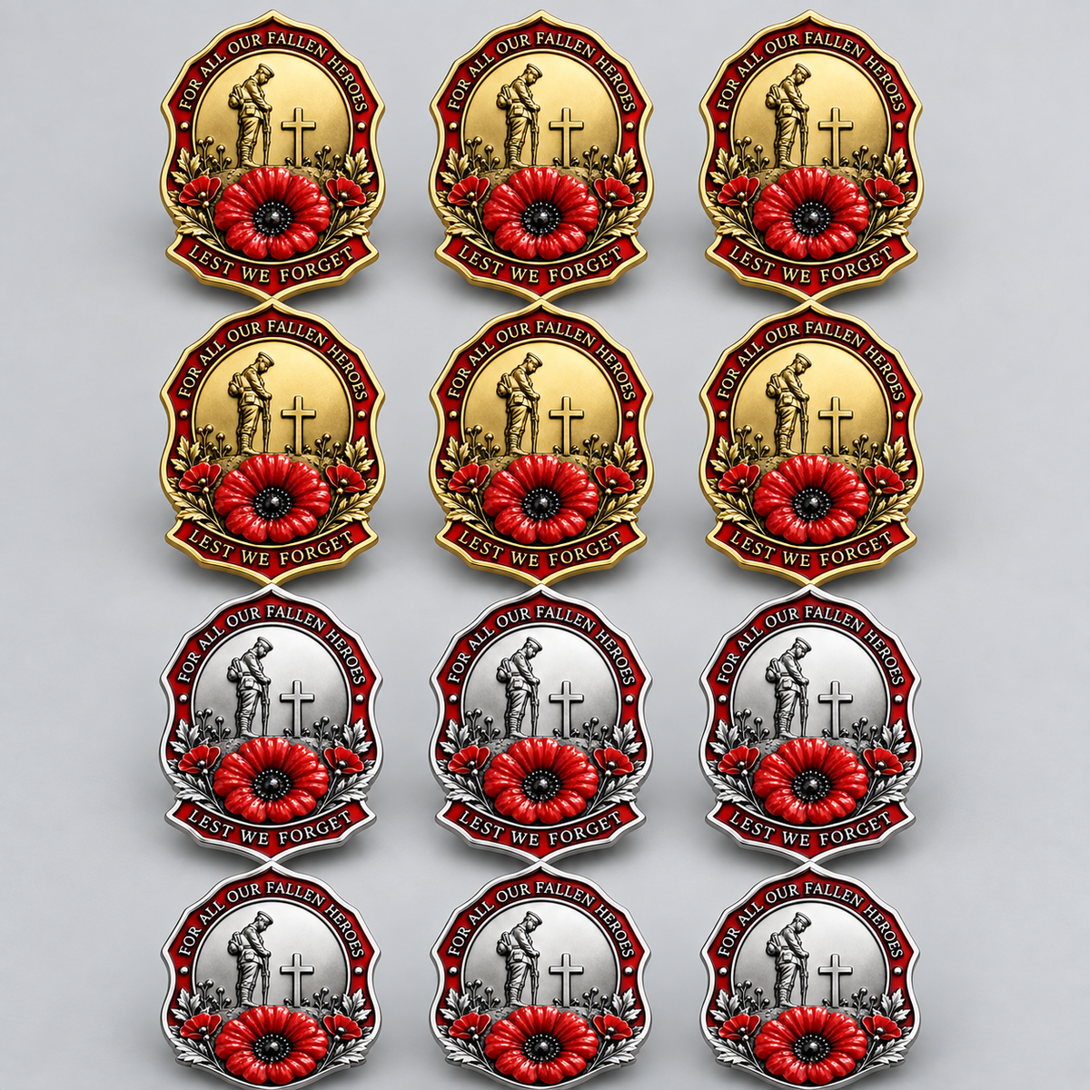 Limited Edition Red Poppy Remembrance Brooch – For All Our Fallen Heroes