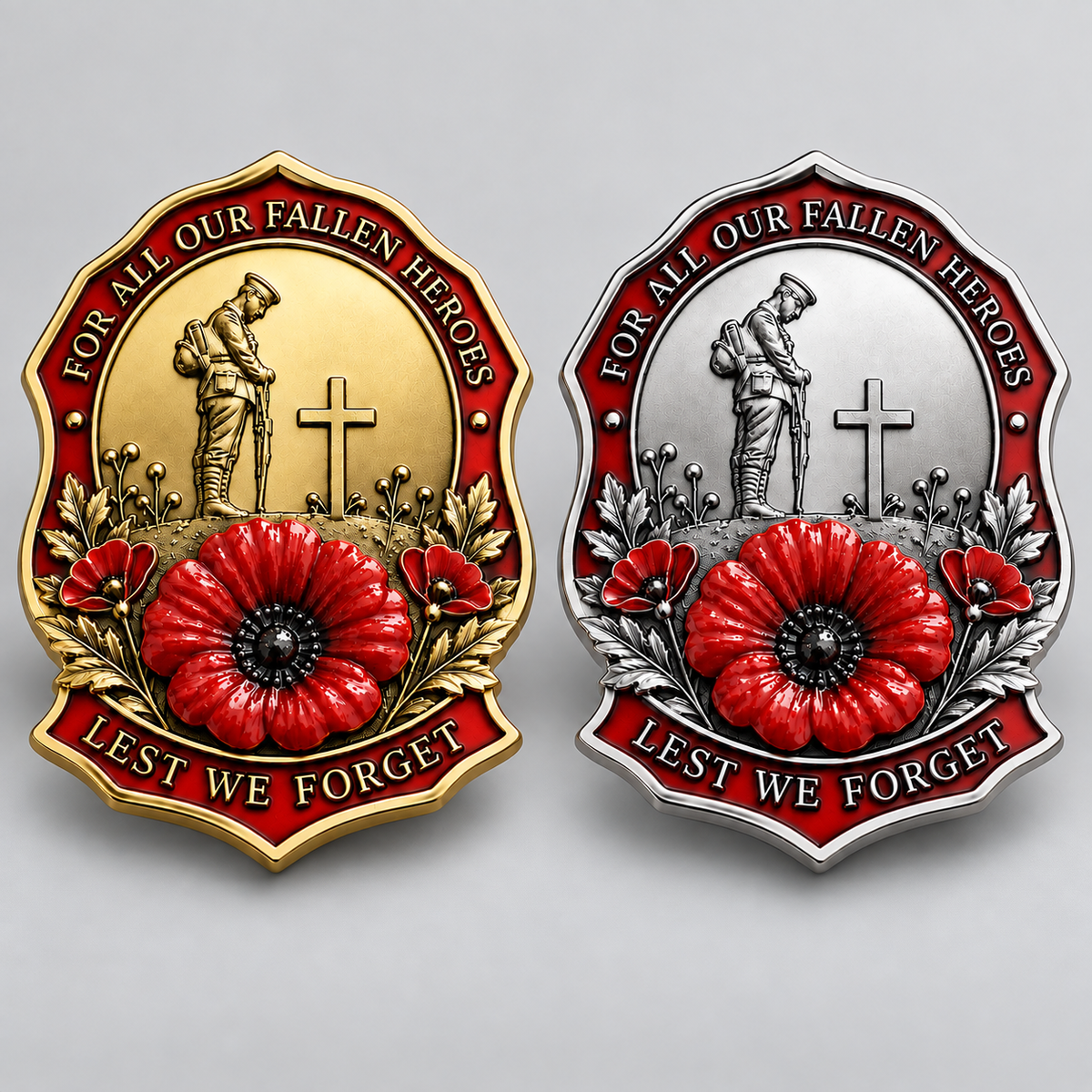 Limited Edition Red Poppy Remembrance Brooch – For All Our Fallen Heroes