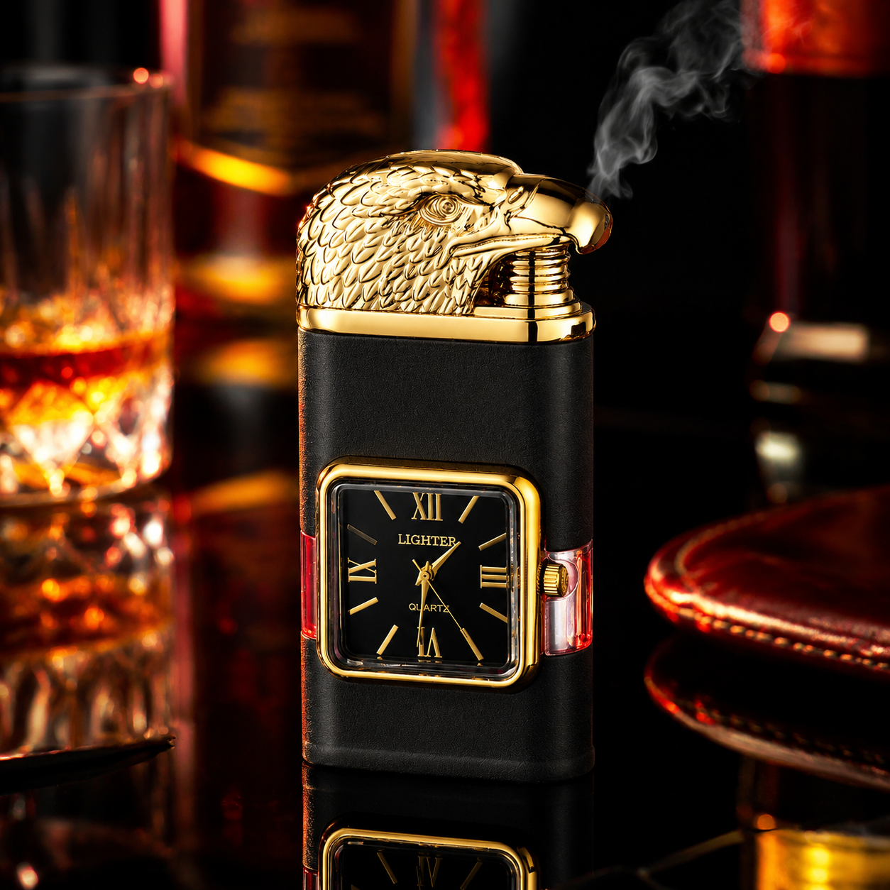 Vintage Watch Bezel Windproof Jet Flame Lighter