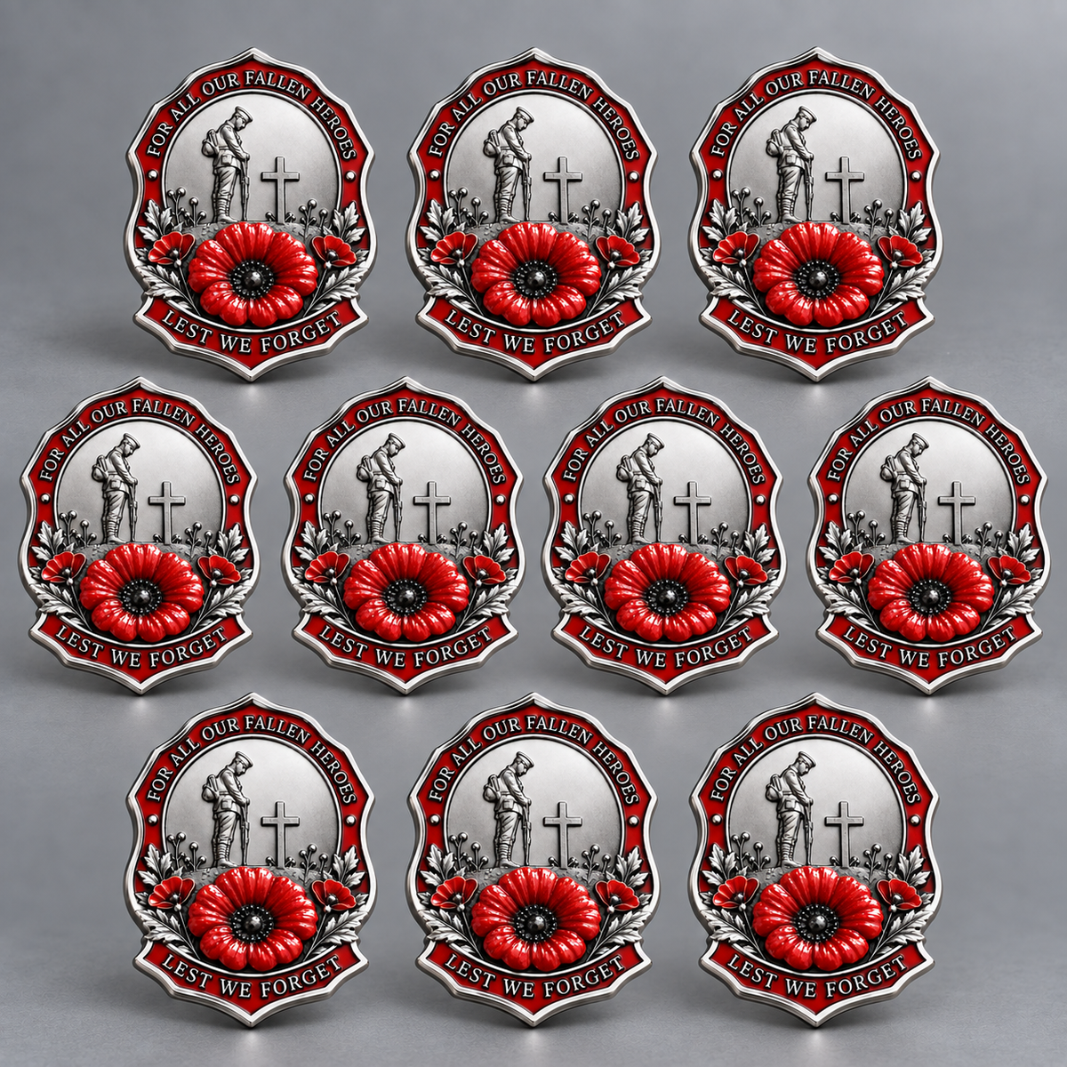 Limited Edition Red Poppy Remembrance Brooch – For All Our Fallen Heroes