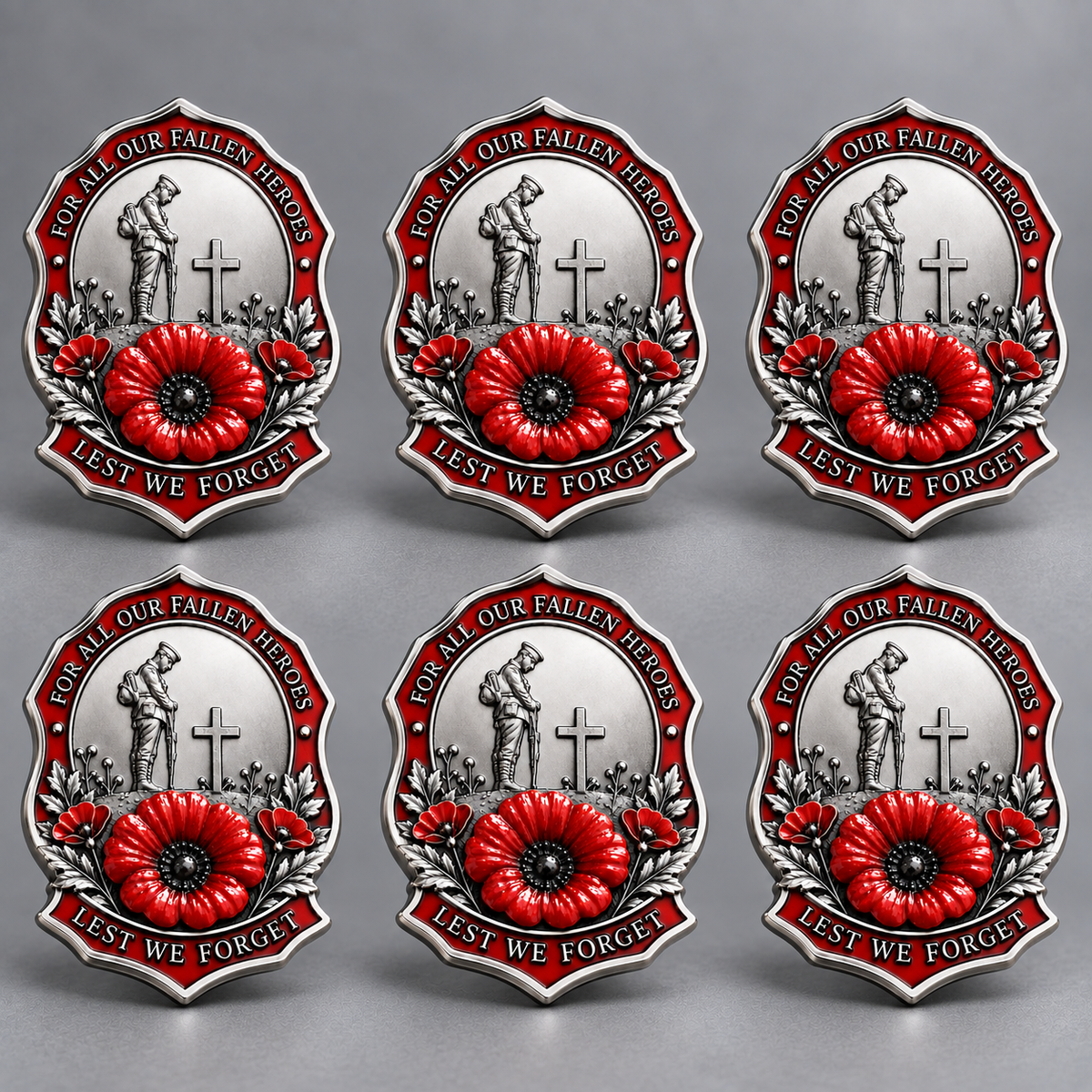 Limited Edition Red Poppy Remembrance Brooch – For All Our Fallen Heroes
