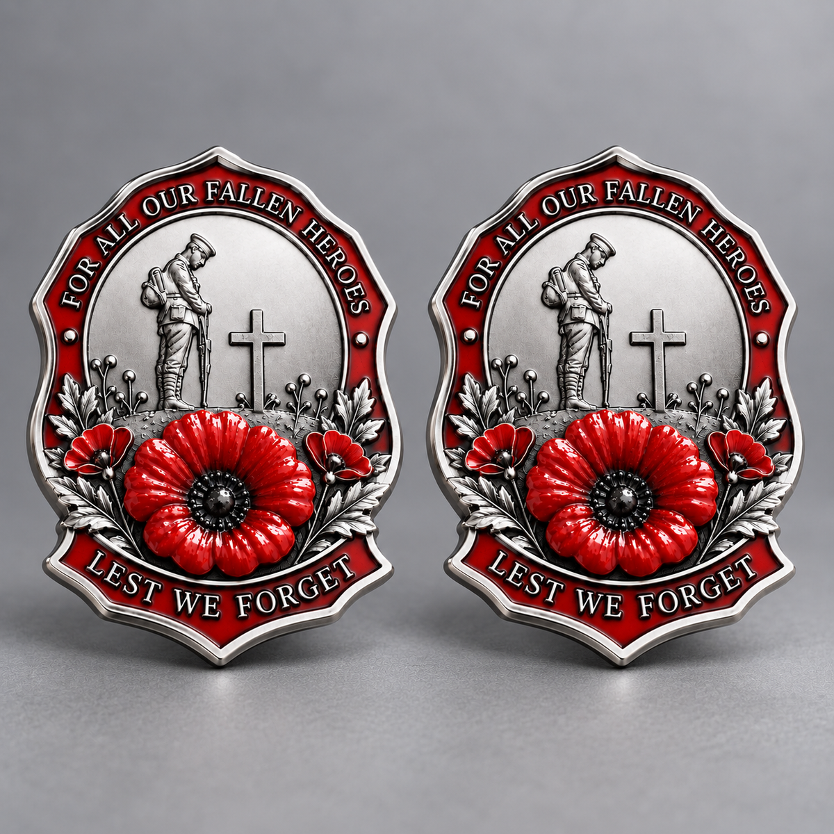 Limited Edition Red Poppy Remembrance Brooch – For All Our Fallen Heroes