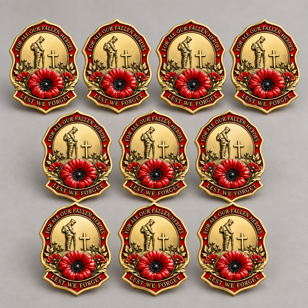 Limited Edition Red Poppy Remembrance Brooch – For All Our Fallen Heroes