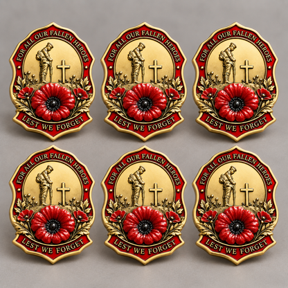 Limited Edition Red Poppy Remembrance Brooch – For All Our Fallen Heroes