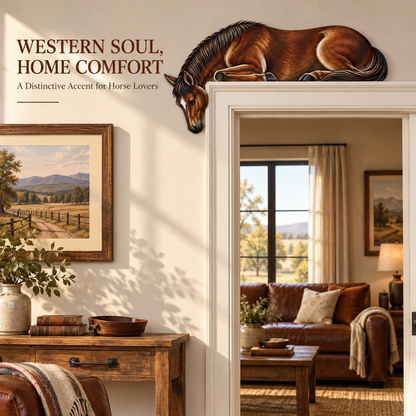 Wooden Horse Door Topper