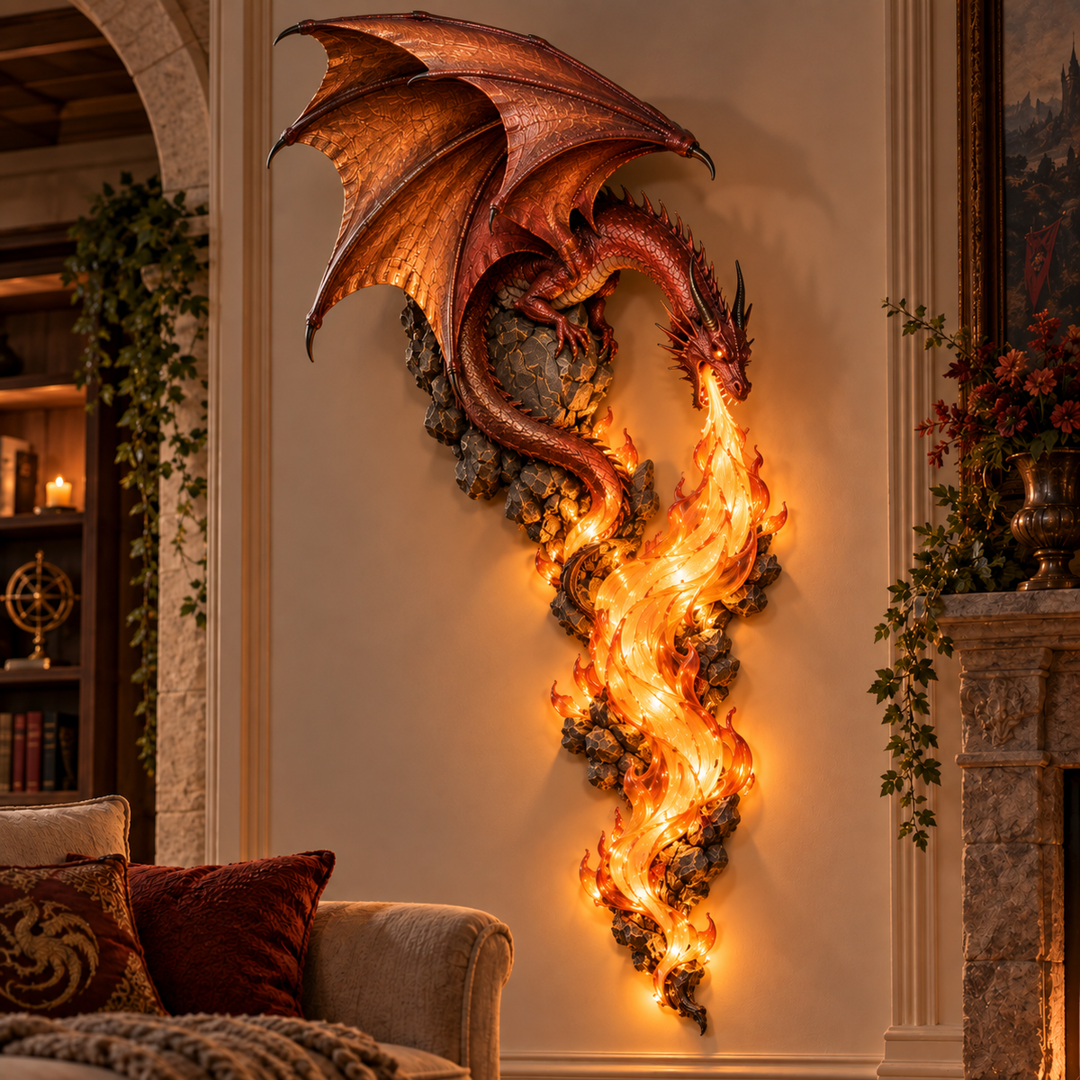 🔥 Last Day 49% OFF - 🐉 Dragonfire Guardian™ Wall Sconce – A Legendary Flame Awakens On Your Wall