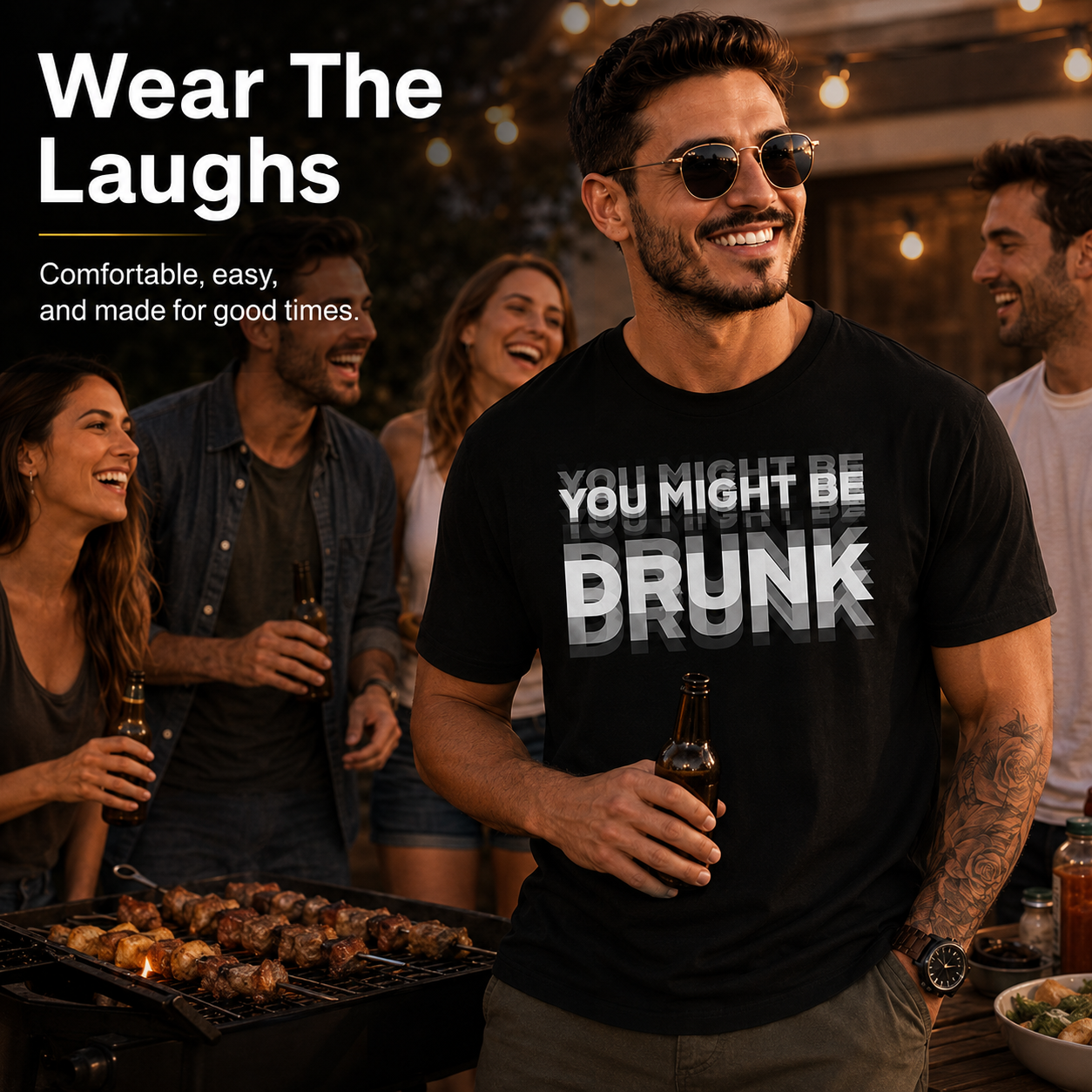 You Might Be Drunk Graphic T-Shirt – Funny Party Statement Tee for Men & Women