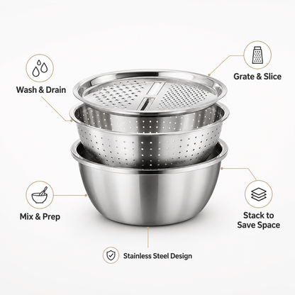 🔥 NEW HOT SALE 🔥Multifunctional Stainless Steel Basin