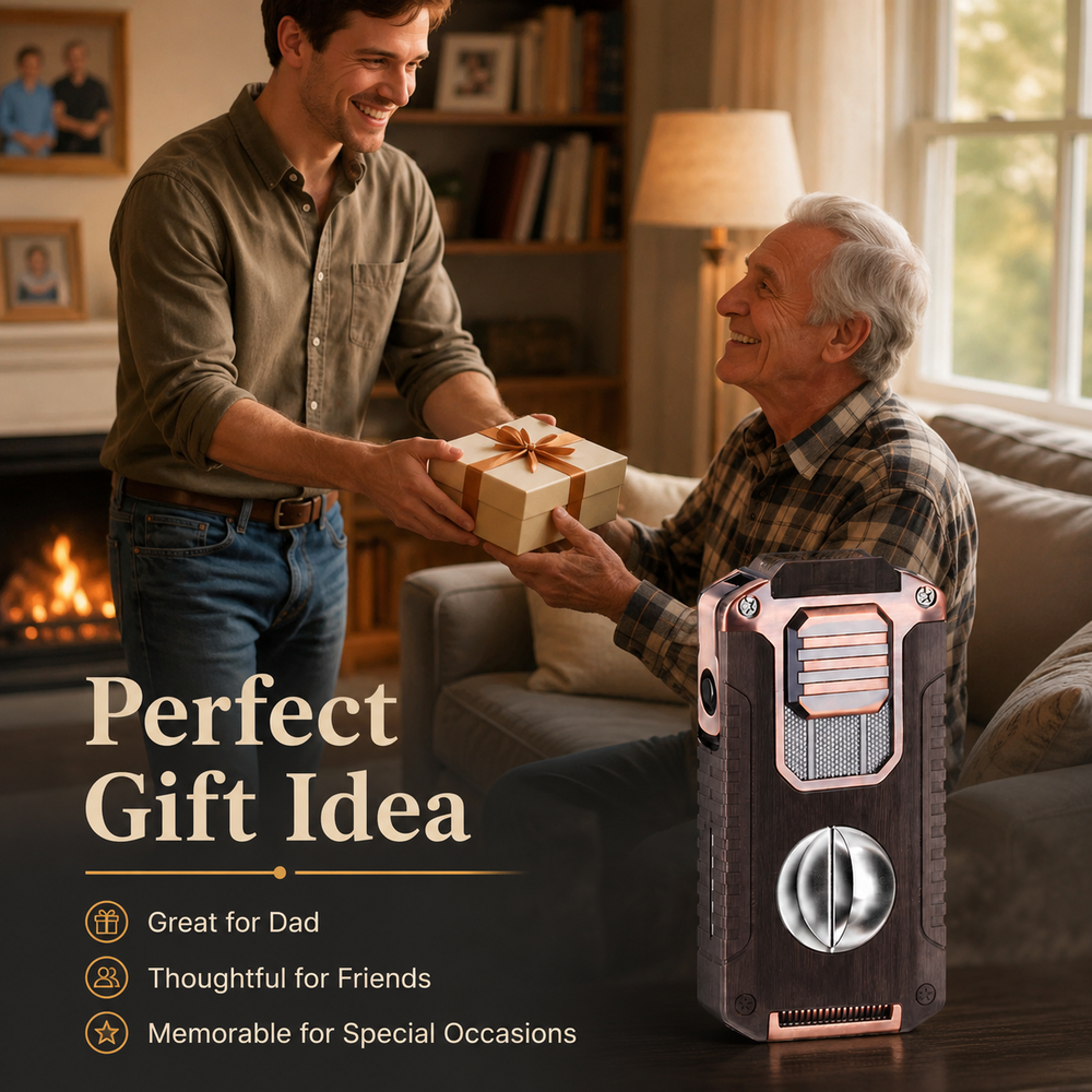 Vintage lighter gift presentation