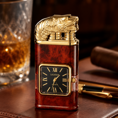 Vintage Watch Bezel Windproof Jet Flame Lighter