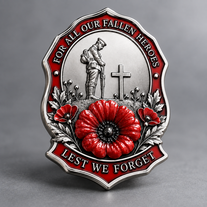 Limited Edition Red Poppy Remembrance Brooch – For All Our Fallen Heroes