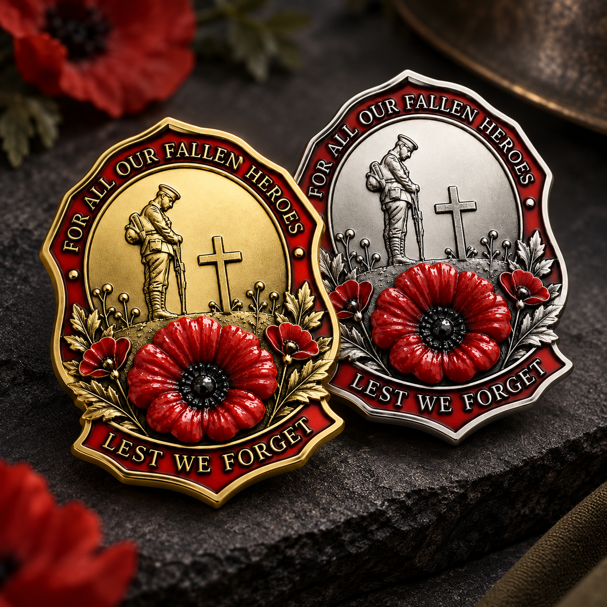 Limited Edition Red Poppy Remembrance Brooch – For All Our Fallen Heroes