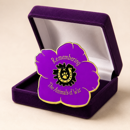 🐾🌺 Remembering The Animals Of War Remembrance Brooch
