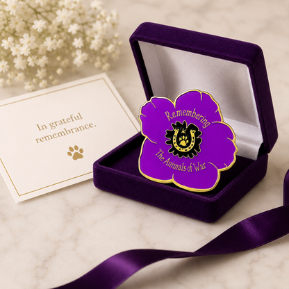 🐾🌺 Remembering The Animals Of War Remembrance Brooch