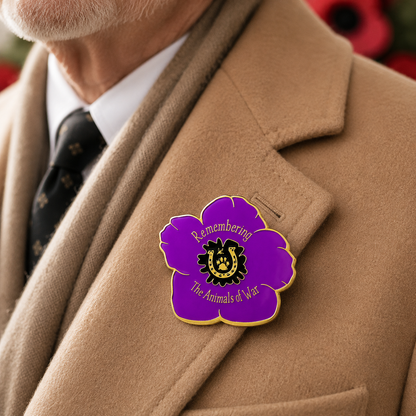 🐾🌺 Remembering The Animals Of War Remembrance Brooch