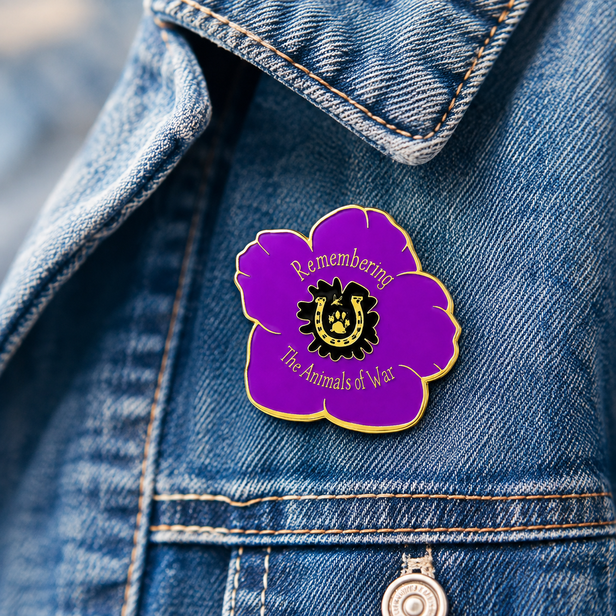 🐾🌺 Remembering The Animals Of War Remembrance Brooch
