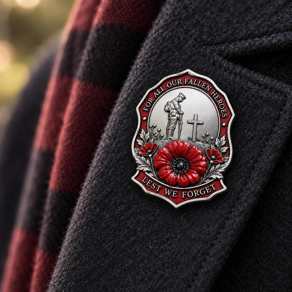 Limited Edition Red Poppy Remembrance Brooch – For All Our Fallen Heroes