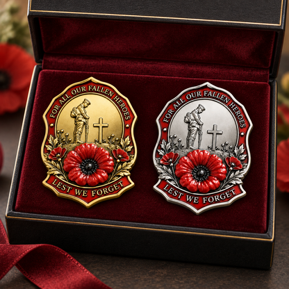 Limited Edition Red Poppy Remembrance Brooch – For All Our Fallen Heroes