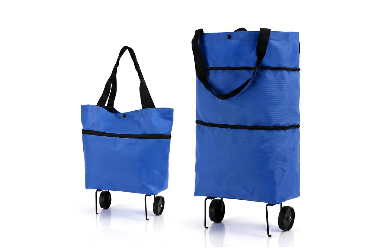 🍂 Fall Sale | 37% OFF – 2-in-1 Foldable Shopping Cart Bag with Wheels