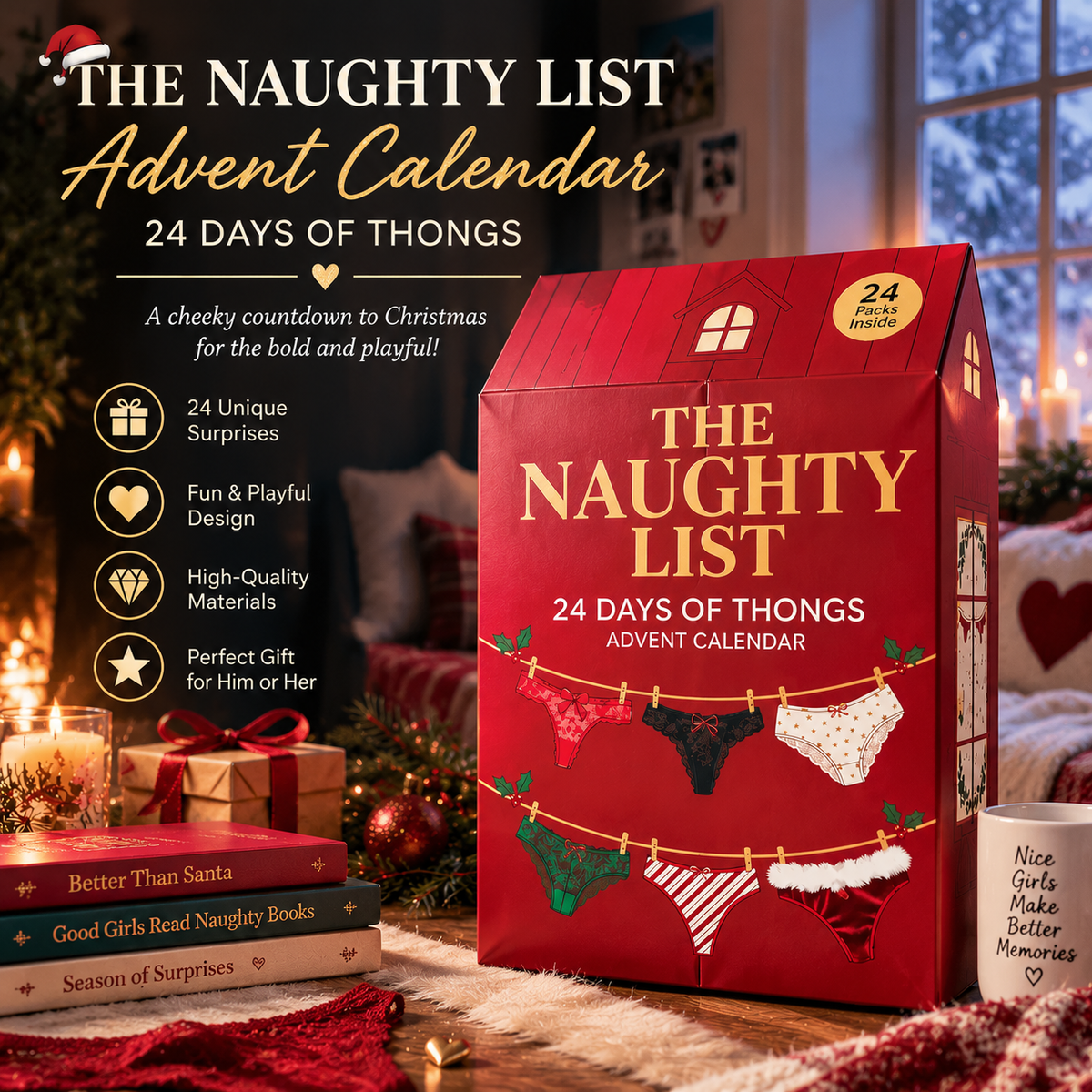 🎁 24 Days of Temptation™ – Luxury Lingerie Advent Calendar for Someone Special🔥