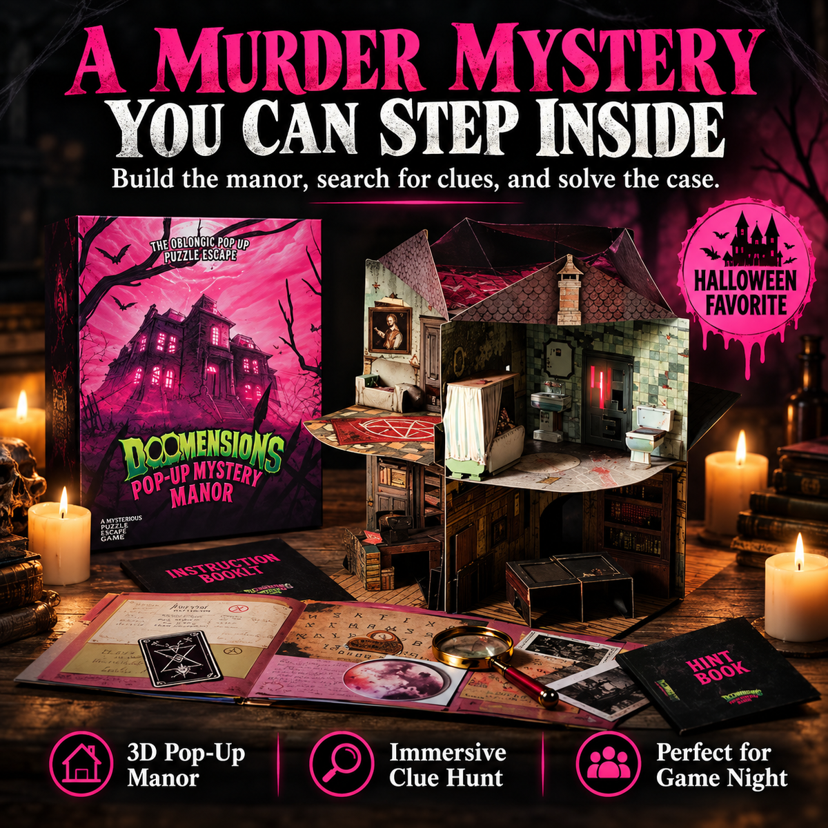 ✨ 3D Pop-Up Mystery Manor – Immersive Murder Mystery Puzzle Game