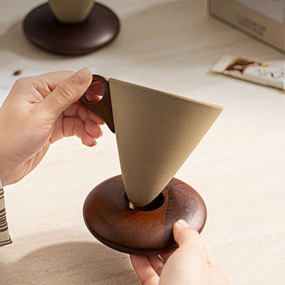 Sora Wood Handle Coffee Cup – 250ml