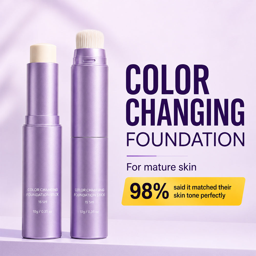 2-in-1 Color-Adapting Foundation Stick – Lightweight Coverage & Natural-Looking Finish