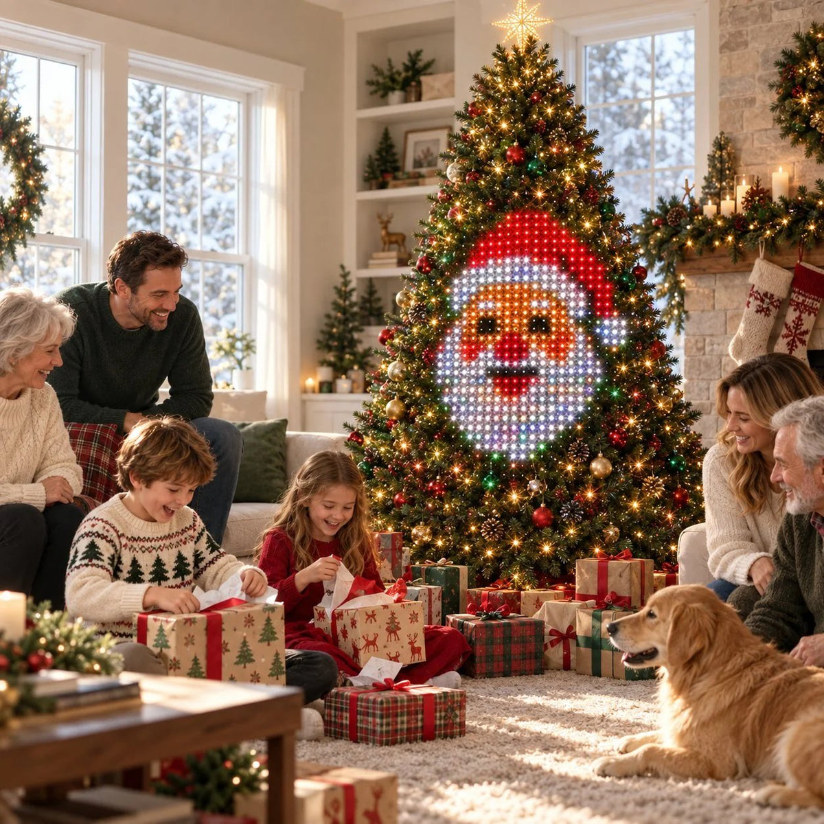 ⚡️FREE SHIPPING🔥-Smart Animated Christmas Tree Lights – App-Controlled LED Effects