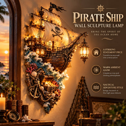 ⛵ Ghost Ship Lantern – Light-Up Nautical Wall Decor