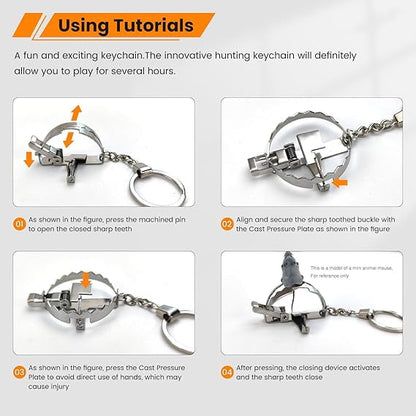 MINI Bear Trap Keychain - That Works Fun Trick Mouse Trap