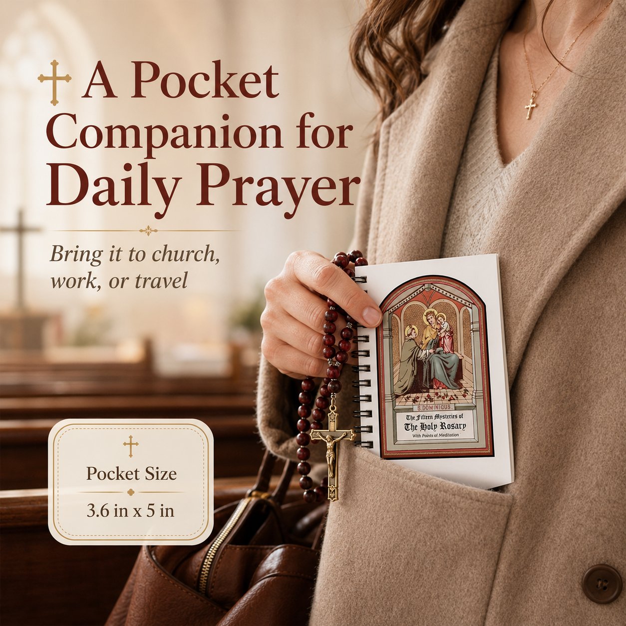 🔥LAST DAY 49% OFF - ✝️Pocket Size Rosary Meditation Book❤️The Rosary The Prayer That Saved My Life