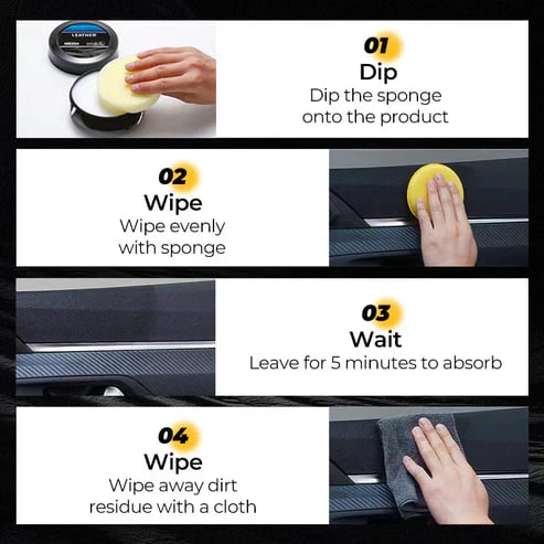 Cleaning and care cream & Cleaning paste for leather care