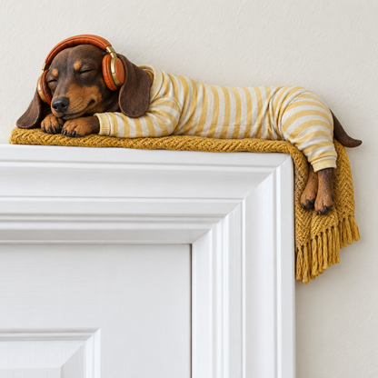 Sleeping Dachshund Door Topper