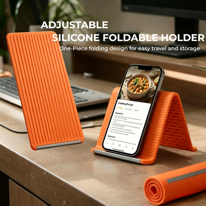Flexible Silicone Phone Holder Stand - Bendable Rollable Foldable Design