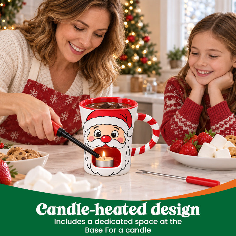 🎄🍫 Christmas Chocolate Fondue Mug – Melt, Dip & Enjoy ✨