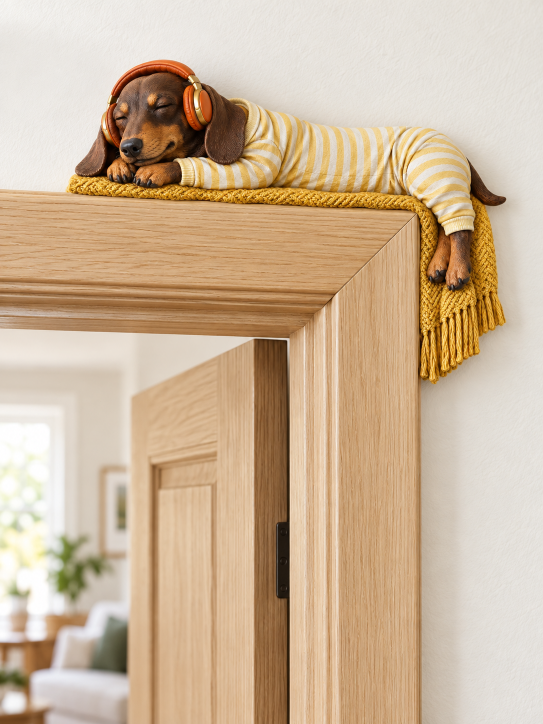 Sleeping Dachshund Door Topper