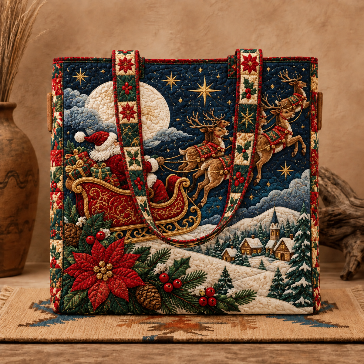 Handmade Holiday Heritage Quilted Carryall